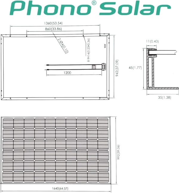 Phono Solar 太陽光パネル 大容量 高出力 250W 1枚 - 画像 (2)